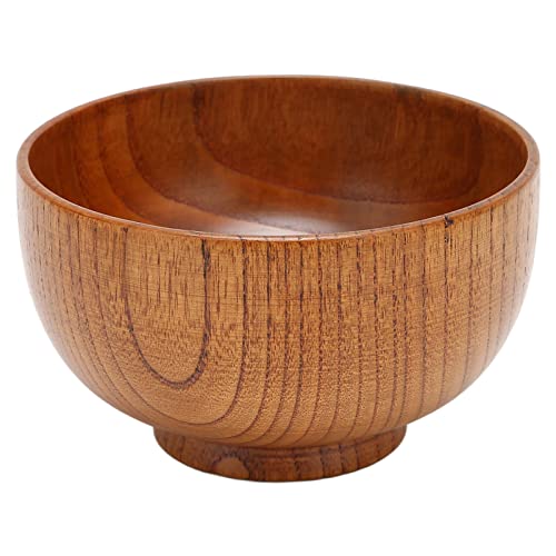 Ghzste Insalatiera in legno con superficie liscia a grana unica, stile giapponese, insalatiera in legno per casa e ristorante