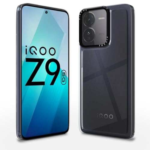 Image of Pikkme Back Cover for iQOO Z9 5G | Side Soft with Hard Transparent Back | PC + TPU Transparent Soft Case | Hybrid Crystal Clear Transparent Case (Transparent)
