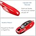 TTCR-II for Cayenne Key Cover Panamera 2010-2016, for 2012-2019 Carrera 911 Key Fob Shell Macan 2014-2024, 3 Pcs Smart Fob Cover Cayman 2013-2021 Boxster, Red Painted Keyless Entry Protectors