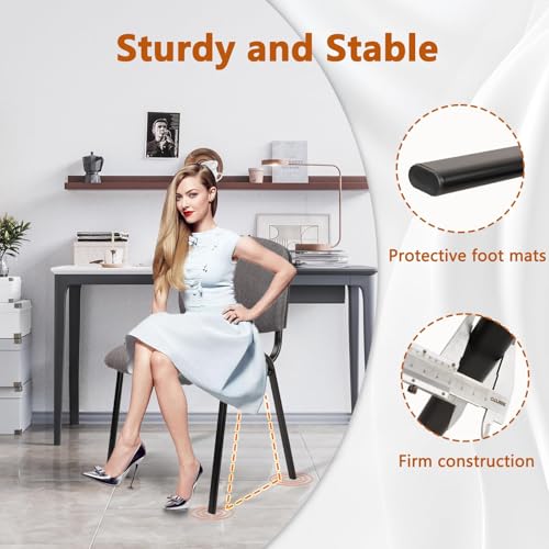 Image of CLATINA Stackable Waiting Room Chairs, Cloth Fabric Guest Reception Chair with Upholstered Thickene Seat and Back Support, Stacking Chair Metal Leg for Office School Church Conference, Gery, 10 Pack