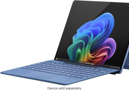 Image of Microsoft Surface Pro Flex Keyboard with Slim Pen Bundle, 2-in-1 Alcantara keyboard for Surface Pro Copilot+ (11th Edition), Pro 9 and 8, Windows 11 Copilot+ PC, Sapphire