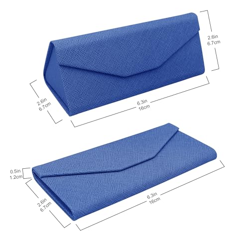 Image of Real Sic Glasses Case for Men and Women - Magnetic Folding Hard Shell Sunglass Holder - Inspired by Solid Color