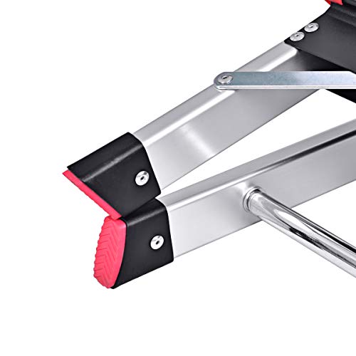 Giantex Aluminum Step Ladder, Lightweight Folding Non-Slip 2 Foot Aluminum Ladder, 330lbs Capacity Wide Pedal Heavy Duty Step Stool Folding for Household Work Use