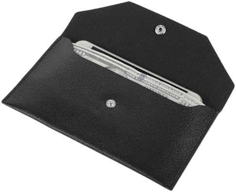 PU Leather Cash Envelope Wallet - Reusable Money Wallet & Pouch f...
