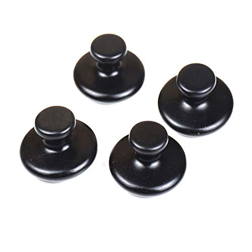 QYLHH 4 Pcs Mushroom Hot Massage Stones Set Natural Bian Warm Rocks Kit for Facial SPA5.5×3.5cm