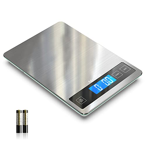 Comparison: Best Kitchen Scale For Baking 8 Nicewell Food Scale, 22lb Digital Kitchen Scale Weight Grams and oz for Cooking Baking, 1g/0.1oz Precise Graduation, Stainless Steel and Tempered Glass (Ash Silver)