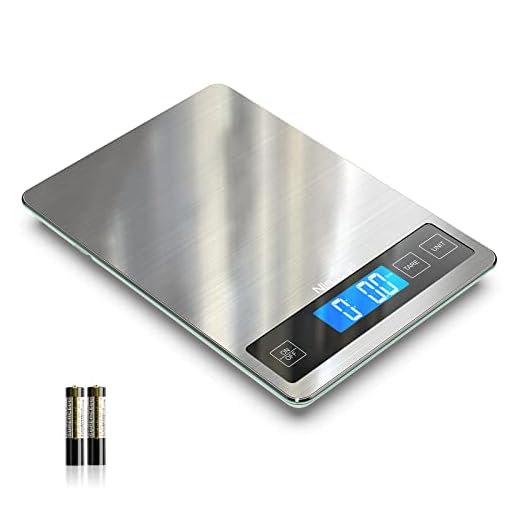 Nicewell Food Scale, 22lb Digital Kitchen Scale Weight Grams and oz for Cooking Baking, 1g/0.1oz Precise Graduation, Stainless Steel and Tempered Glass