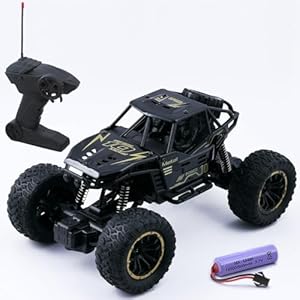 Wembley Rc Monster Truck Remote Control Car for Kids Rock Crawler, 5 Function 1:18 Rc Car Toys for Boys 2Wd Offroad High Speed Remote Car Toys for Kids 5 Years 12 – Black