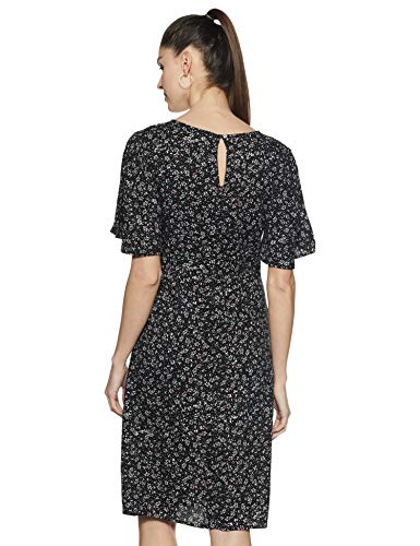 Image of Sera Women's Blue Fleared Sleeves A-line Dress