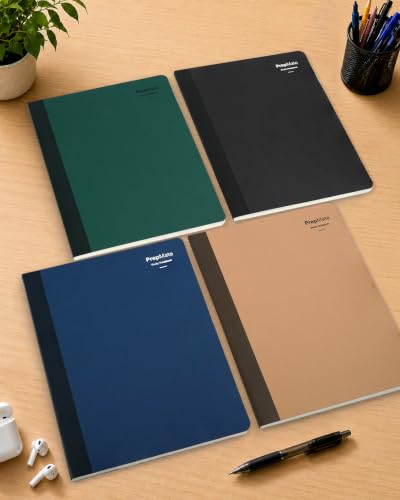 Image of DOODLE A4 Study Notebooks Pack of 4 | 160 Pages Each | College Ruled Softbound Notebooks for Exam Preparation, Class Notes, Revision & Study(Prepmate)