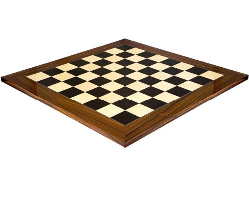 The Regency Chess Company 23.6 Pulgadas Negro Anegre y Palisander Tablero De Ajedrez Alto Brillo