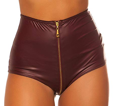 Koucla Gogo Wetlook hotpants voor dames met rits