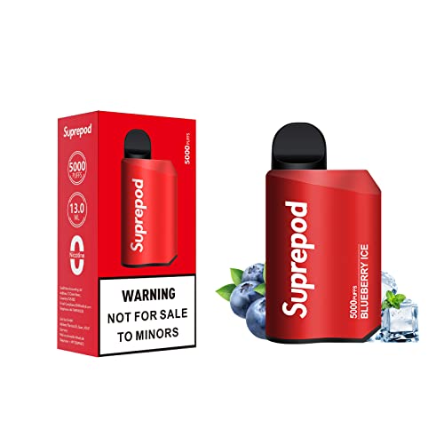 Suprepod Einweg Vape Puff Bar 5000 Züge E Shisha Einweg Ohne Nikotin Automatisches Ziehen E Zigarette 650 mAh…