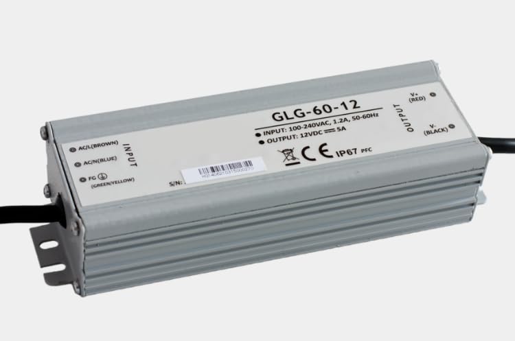 LED Netzteil (GMG) 12V DC, 5A, 60W Trafo wasserfest (IP67)