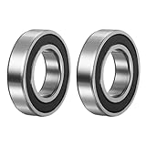 sourcing map 60/28-2RS Rillenkugellager, 2 Stück 28mm x 52mm x 12mm Hochkohlenstoff-Chromstahl Z1 Doppelt gummierte abgedichtete Lager