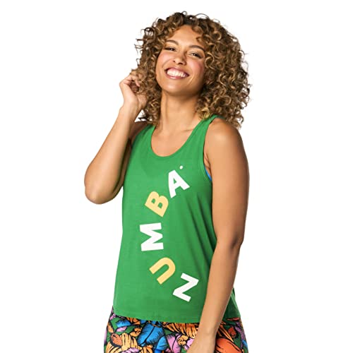 ZUMBA Women's “Sun is Shining” Lightweight Loose Tank Top, XS