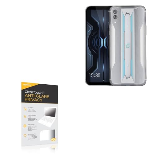 BoxWave Screen Protector Compatible with Black Shark 2 Pro - ClearTouch Anti-Glare Privacy (2-Pack), Privacy Screen Protector Flexible Film Anti-Glare