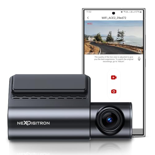 Image of NEXDIGITRON ACE 2 Dash Camera, Native 2K 1440P, 0.96 inch Screen, Voice Control, Super-Capacitor, F1.8 6G Lens, Optional Parking Mode, Upto 256GB Supported