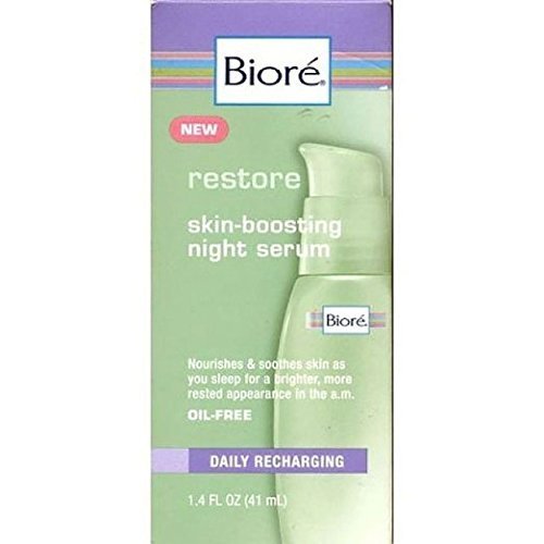 Biore Skin Boosting Night Serum 1.4 Fl Oz (41 Ml) Pack of 2