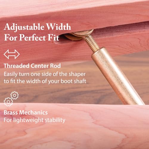 FootFitter Cedar Boot Tree Shaft Shaper, Wooden Inserts for Men & Women’s Boots, Reduce Creases & Sagging, Premium USA Cedar4