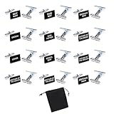 Virens Empourium Men's Wedding Cufflinks BLACK SILVER Cufflink, Groom Best Man Usher Page Boy and Many More Titles, Gift Pouch with Every Pair of Cuff Link (FATHER OF THE BRIDE)