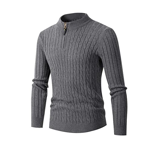Pull d'hiver en polaire homme chaud à col roulé zippé isolant - 2