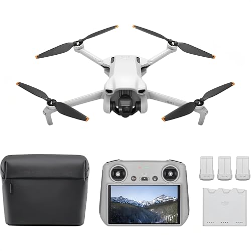 DJI Mini 3 Fly More Combo (DJI RC)–Mini drone con fotocamera leggero, stabilizzatore a 3 assi...