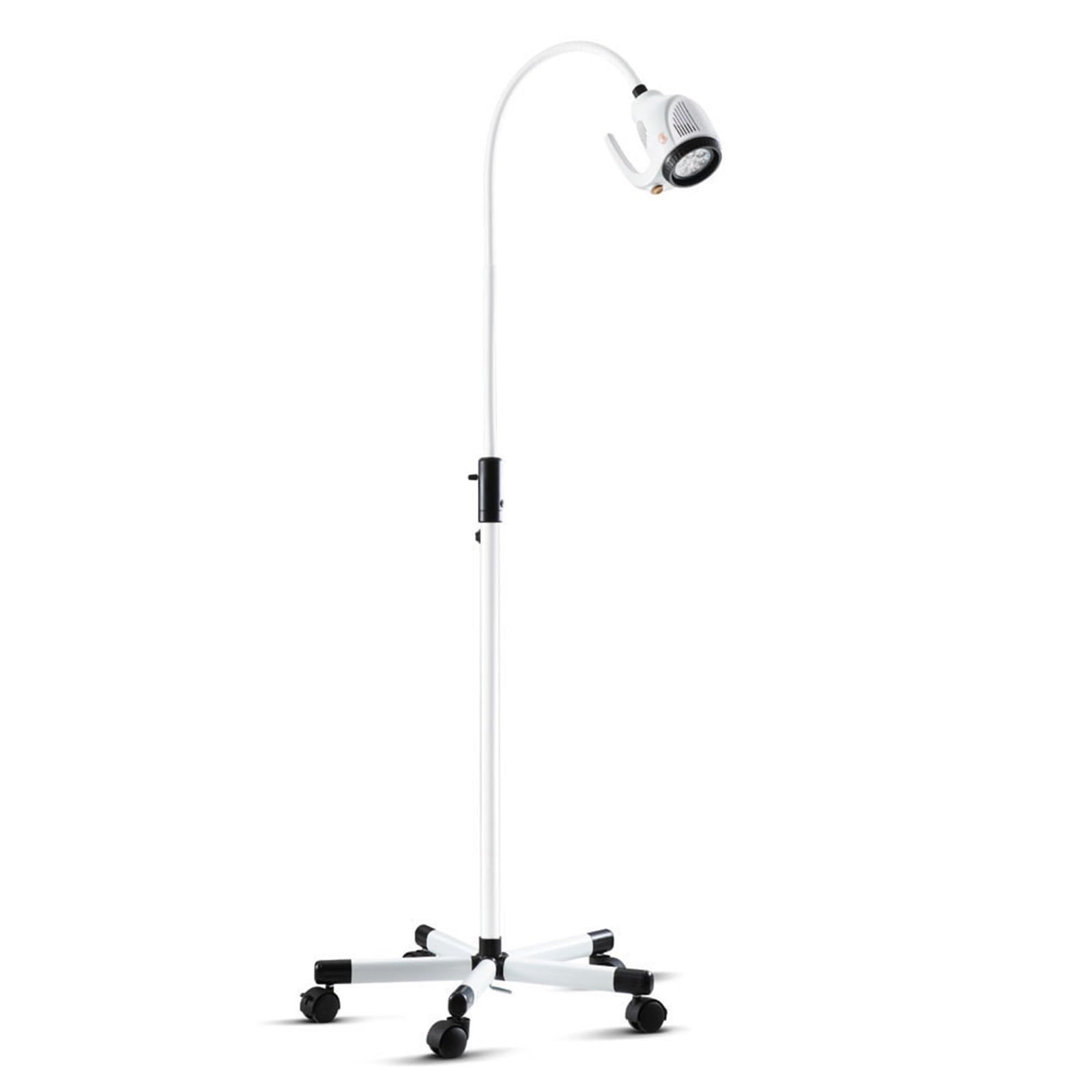 Lampada Chirurgica Mobile Da Pavimento, Lampada for Visita Medica A LED Da 21 W su Ruote, Altezza e Angolazione Regolabili, for Pazienti Ambulatoriali