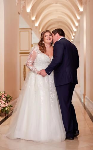 Yuxin Modest Mermaid Wedding Dresses 2024 Off Shoulder Ruffles Tulle Long Lace Bridal Gowns with Long Train Yxxy1873