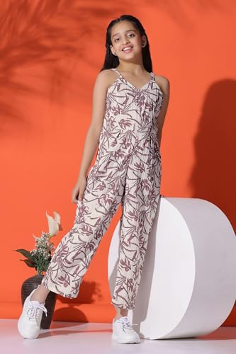 Image of Fashion Dream Girl's Cotton Blend Printed Jumpsuit|Jumpsuit for Girls|Jump Suit for Kids