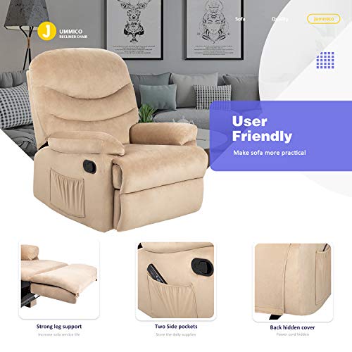image for JUMMICO Recliner Chair Adjustable Home Massage Sofa Theater Seating Re