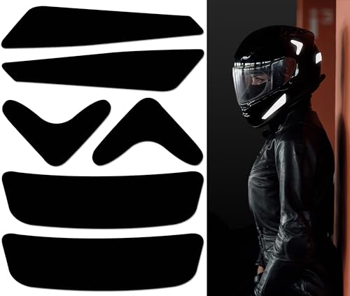 Biomar Labs Reflectors Reflective Stickers Reflective Film Black Stickers Set (6 Pieces) Self-Adhesive Bicycle Reflective Reflector Safety Stickers D 8