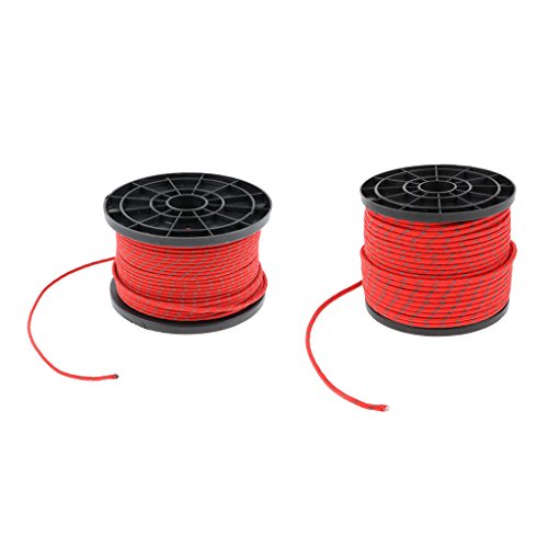 YIJU Cordas Guy Cordas Luminosas Refletivas Cordas Cordas Cordas Tensão, Vermelho - 3.5mm