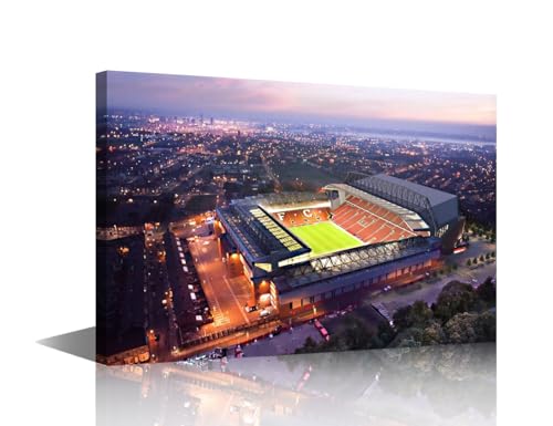 Toile Liverpool football encadrée idée cadeau idéale pour supporter de foot paysage
