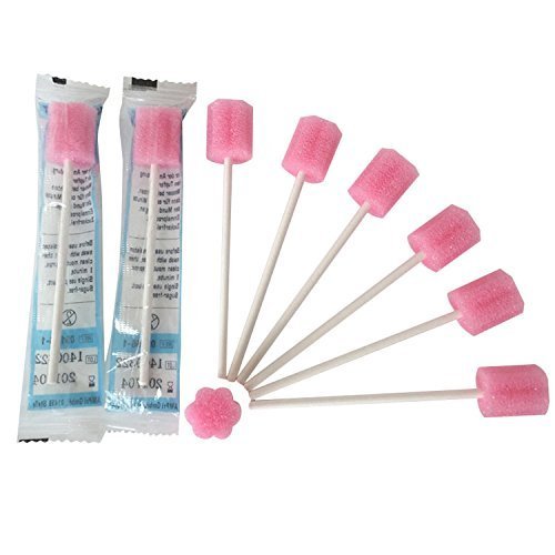 Oral Care Swabs - Disposable Mouth Cleaning Spong swabs (250count, pink) …