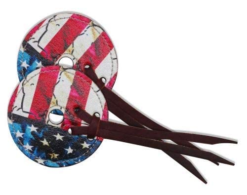 Leather Bit Guards w/American Flag Design