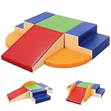TODIBY 6-Piece Soft PU Leather Toddlers Climbing Toys (Extra Large), Foam Climbing Blocks for Toddlers, Play Gym Climber Structures for Toddler 3, Baby Climb and Crawl Activity Indoor Set(XL Size)