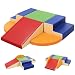 TODIBY 6-Piece Soft PU Leather Toddlers Climbing Toys (Extra Large), Foam Climbing Blocks for Toddlers, Play Gym Climber Structures for Toddler 3, Baby Climb and Crawl Activity Indoor Set(XL Size)