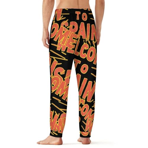 Spanish Welcome To Spain Men's Pajama Bottoms Sleep Lounge Soft Comfy Pants Sleepwear3