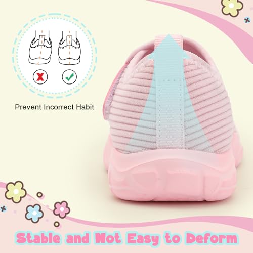 L-RUN Toddler Slippers Barefoot Boys' Girls' Corduroy Shoes for Indoor and Outdoor Play Breathable School Shoes for Kids4