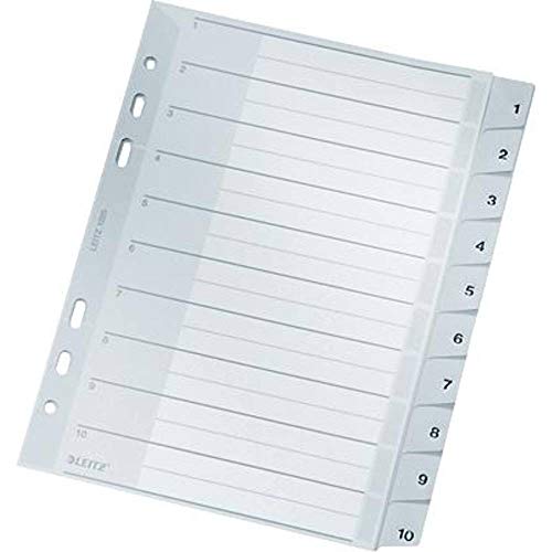 Leitz Register für A5, Deckblatt aus Karton und 10 Trennblätter...