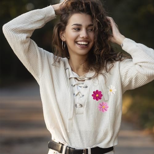 Pagow QL4573T4 24 Pcs Flower Iron On Patches thumb #3