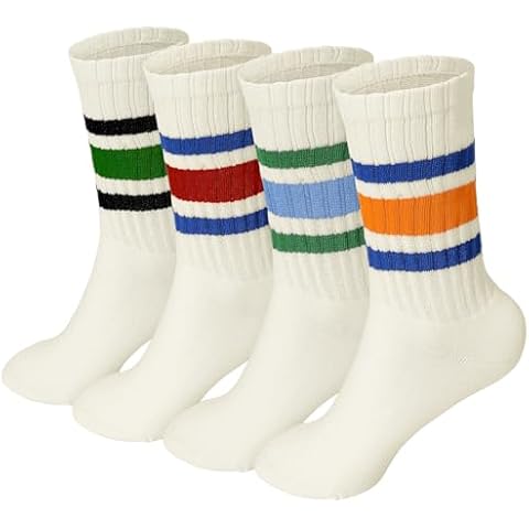 Striped Cotton Crew Sport Socks for Men and Women Cover