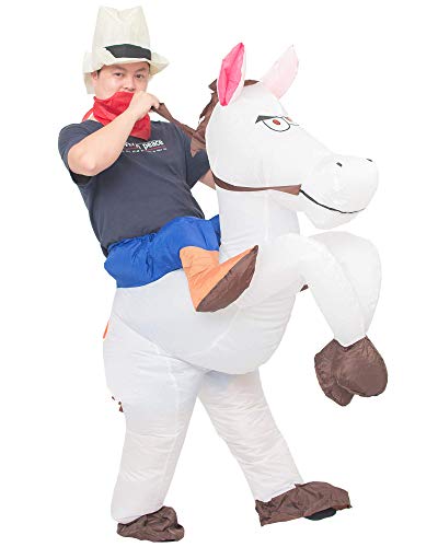 Costume de cow-boy gonflable avec ventilateur pour déguisement adulte