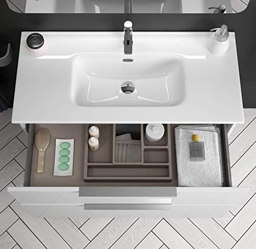Mueble-de-Bano-Suspendido-con-Lavabo-Ceramico-Galsaky-2-cajones-con-Cierre-Amortiguado-y-Organizador-Guias-Hettich-Medidas-70-cm-Blanco-Brillo