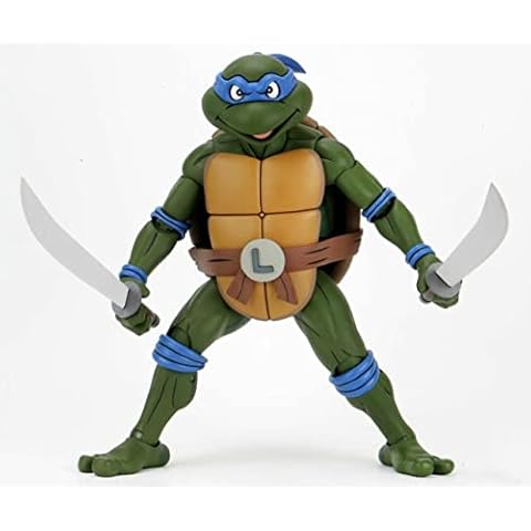 NECA Teenage Mutant Ninja Turtles 1/4 Scale Leonardo Cartoon grün/blau, 100 % Kunststoff Cover