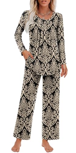 Image of Pajamas Sets for Women Soft Long Sleeve Pjs