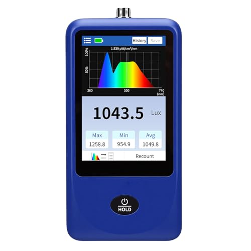Spectromètre portatif banapoy et compteur de lumineux 1 million lx avec affichage de courbe