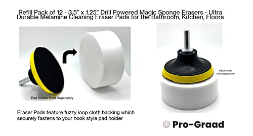 Image of Refill Pack of 12 Drill Powered 3.5 inch Magic Sponge Erasers