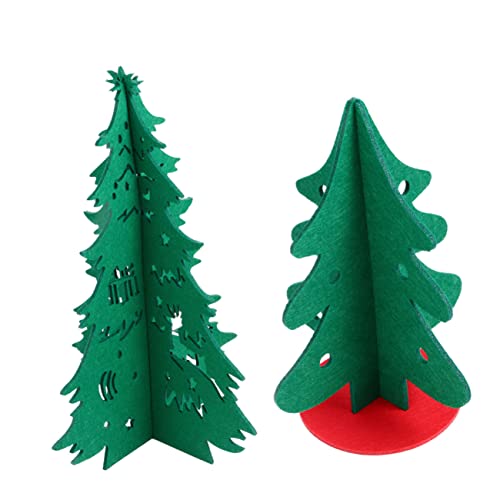 PRETYZOOM 2 Pcs Simulated Christmas Tree Decorations Christmas Tree Shape Ornament Tinsel